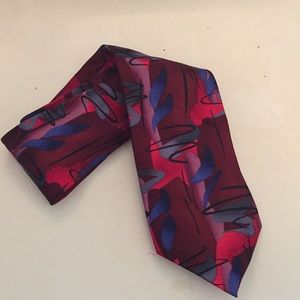 Jerry Garcia Abstract Print Silk Tie